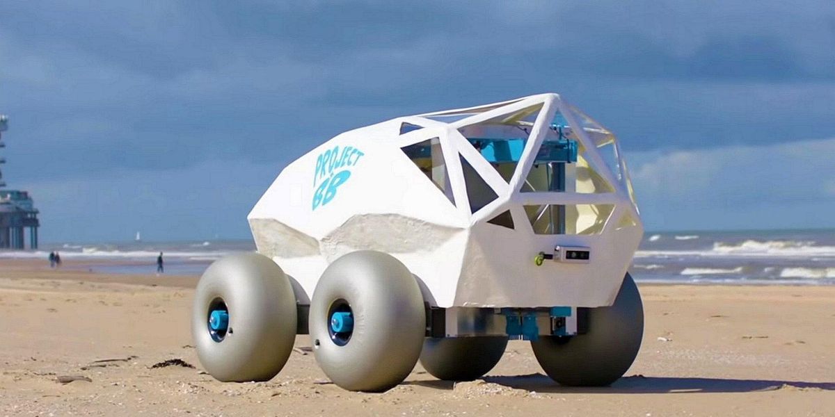 BeachBot, un robot cu AI, care curăță mucurile de țigări de pe plajă