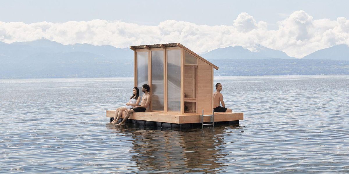 Spa cu priveliște – saună plutitoare, cu vedere la Alpi