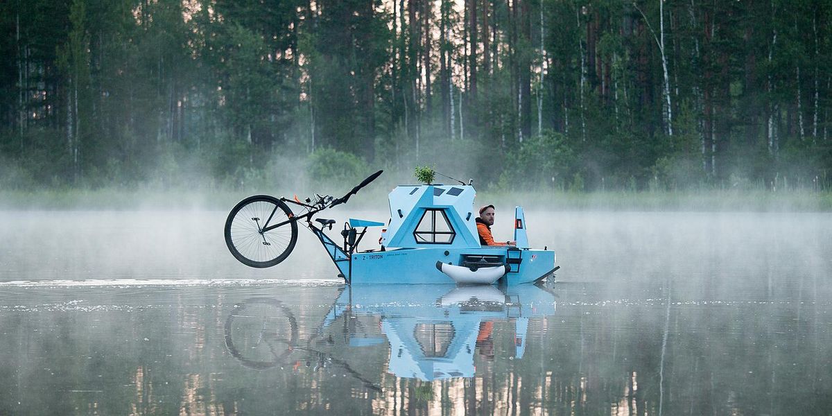 Vehicul special, poveste specială – barcă/camper/tricicletă pentru drumeții aventuroase!