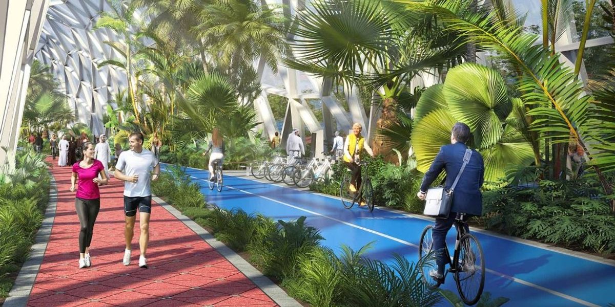 Vajon ezt is megépítik Dubajban? Közel 100 km hosszú, fedett és klimatizált kerékpárutat szeretnének!
