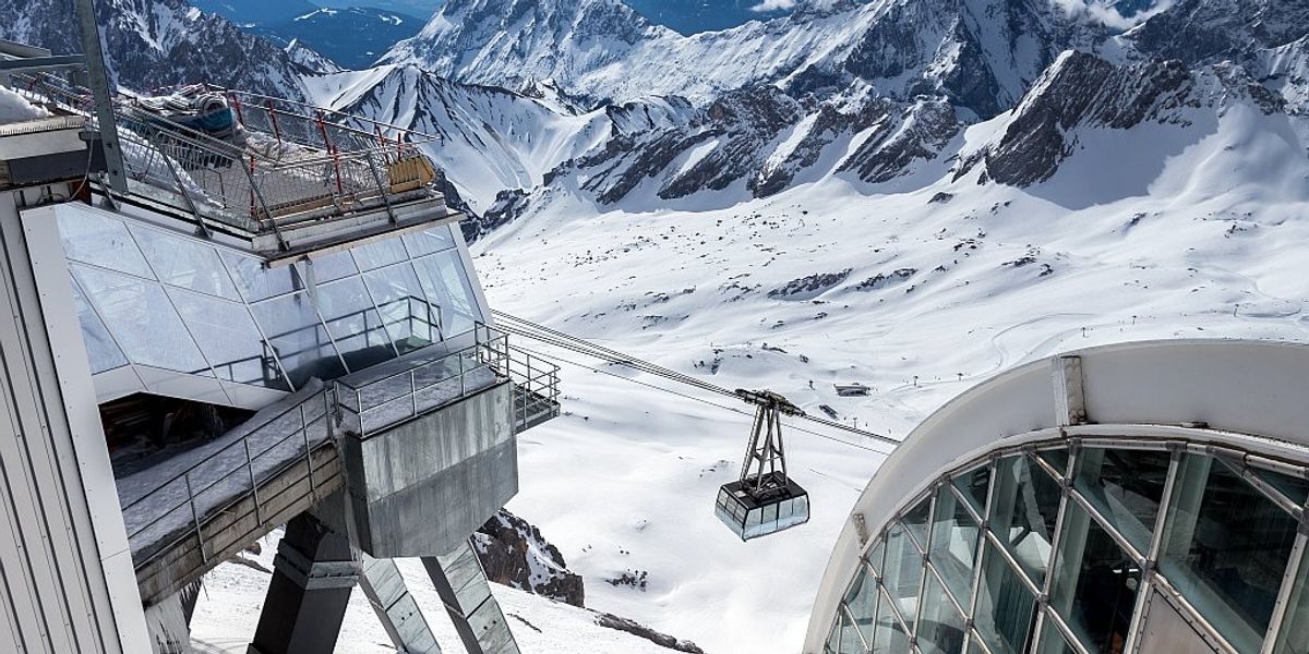Record mondial pe munte – telecabina Zugspitze