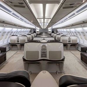 Luxus repülőgép belső tér