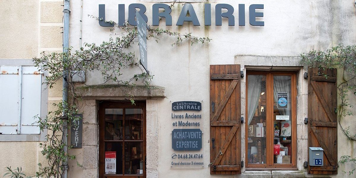 Montolieu, Franța librărie