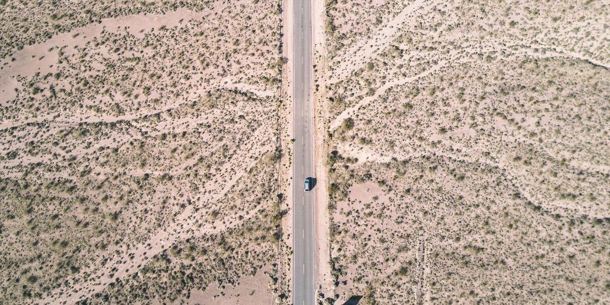 șosea în deșert